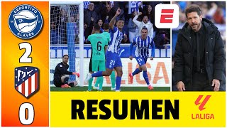 Atlético de Madrid cayó humillado 20 por Alavés y pone en peligro su puesto en Champions  La Liga [upl. by Omlesna]