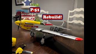 EFlite P51 UMX Rebuild [upl. by Dagna]