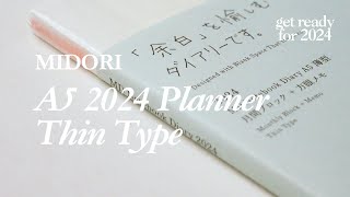 Get ready for 2024 MIDORI A5 2024 Planner Thin Type [upl. by Kcirret671]