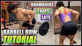 How to do the BENTOVER BARBELL ROW  2 Minute Tutorial [upl. by Atikat633]