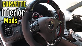 Corvette ZR1 Carbon Upgrades amp Mods  Ideas for DRESSING up an OK C6 Interior [upl. by Flosser]