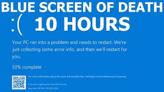 Windows 10 Blue Screen of Death REAL COUNT BSOD 10 hours 4K Resolution [upl. by Rodgers970]