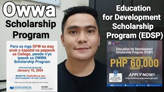 OWWA SCHOLARSHIP PROGRAM 20242025 APPLICATION  GUIDE KUNG PAANO MAG APPLY ANG OFW DEPENDENTS [upl. by Ahsinuq272]