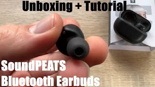 SoundPEATS Free2 classic Wireless Earbuds Bluetooth V51 Headphones Unboxing and instructions [upl. by Sitoiganap33]