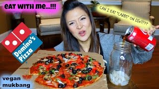 DOMINOS PIZZA MUKBANG • vegan [upl. by Eiznikcm]