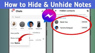 How To Hide amp Unhide Notes On Messenger [upl. by Llewej]