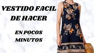 como hacer un vestido FACIL SENCILLO TUTORIAL DE COSTURA [upl. by Lemra]