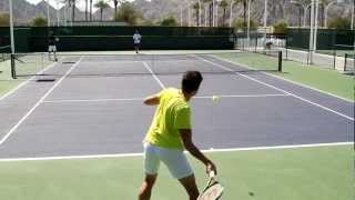 Milos Raonic Practice 2012 BNP Paribas Open Indian Wells [upl. by Woo]