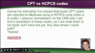 CPT vs HCPCS Codes Medical Coding [upl. by Kristof]