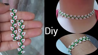 How to make NecklacechokerBracelet with Seed beadsbraceletmaking necklacemaking seedbeads [upl. by Ziladnerb]