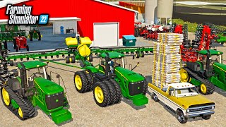 BIG TIME FARMERS PLANTING WITH 500000 48 ROW PLANTER  FARMING SIMULATOR 22 [upl. by Cosmo]