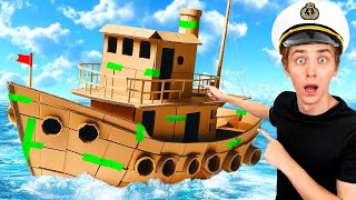 Giant CARDBOARD BOAT Challenge [upl. by Bryan]