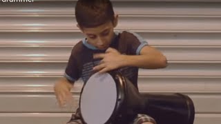 Amazing Street DoumbekGoblet Drum Kid drummer [upl. by Aimal]