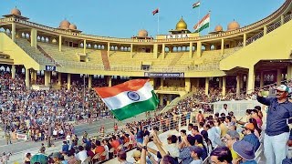 Wagah border parade  Beating Retreat Ceremony At Attari wagah border [upl. by Arvie566]