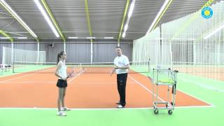 Service TopSpin Een oefening om van opgooi naar Top Spin Service te komen  TennisEiland [upl. by Ahsiekahs]