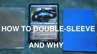 How To DoubleSleeve Your Magic The Gathering Cards AND WHY MTG [upl. by Bilat]