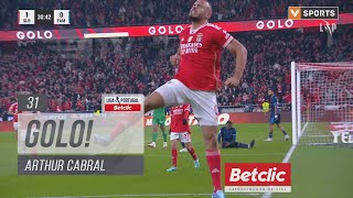 Golo Arthur Cabral Benfica 10 Famalicão Liga 2324 15 [upl. by Paluas]