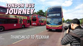 London Bus Ride On Route 177 Full Journey From Thamesmead to Peckham Bus Station [upl. by Ahtoelc384]