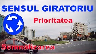 Incadrarea Prioritatea si Semnalizarea in SENSUL GIRATORIU [upl. by Alliuqal]