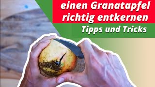 Granatapfel entkernen und öffnen die schnellste Methode [upl. by Risteau241]