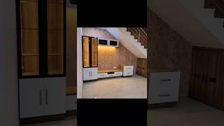 Under staircase tv unit  under stair drawer  under stair design  Sidi ke niche tv unit viral [upl. by Yuhas]