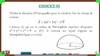 EXERCICE CALCUL DE FLUX AVEC LE THEOREME DOSTROGRADSKI ELECTROSTATIQUE EX05 [upl. by Kempe]