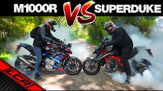 2024 KTM 1390 Super Duke VS BMW M1000R  Ultimate Head To Head [upl. by Kappel751]