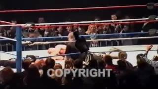 Triple H amp Ref beat down Fan that enters ring and hit Steve Austin [upl. by Latvina]