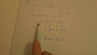Nr 2 Teil B Rechteck konstruieren Umfang amp Flächeninhalt berechnen [upl. by Nod]