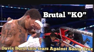 Tank Davis burst into tears against Santa Cruz Super Featherweight Championship tank cruz brutal [upl. by Aseral493]