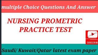 NURSING PROMETRIC PRACTICE TEST PAPER 2023PROMETRIC QUESTIONS AND ANSWER WITH RATIONALE [upl. by Markland]