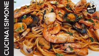 Spaghetti alla Pescatora con frutti di mare congelati Come poter ottenere il massimo [upl. by Rafaelia539]