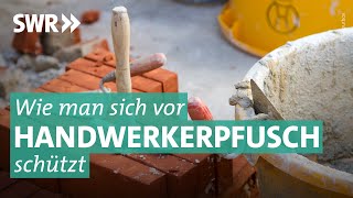 Pfusch oder Qualitätsarbeit beim Fliesenlegen HandwerkerStichprobe I Marktcheck SWR [upl. by Ruel]