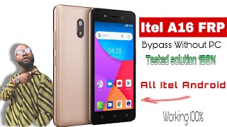 Itel A16 Frp Bypass Remove Itel A16 Lock Itel A16 plus Google Account Lock Tested 100 [upl. by Atinar]