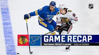 Blackhawks  Blues 1223  NHL Highlights 2023 [upl. by Aisiat]