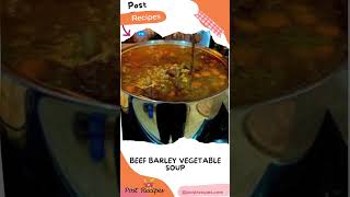 beef barley vegetable soup [upl. by Goodrich]