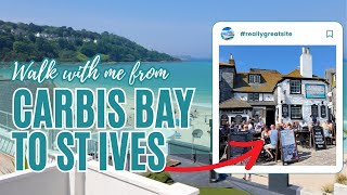 Carbis Bay to St Ives FULL Tour  Coastal Path Walk [upl. by Edmonda625]