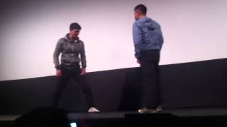 Fight on Stage During Raid 2 SxSW Premiere [upl. by Aerahs]