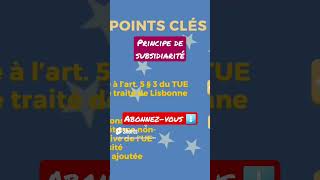 Principe de subsidiarité en droit de l’Union européenne UE [upl. by Vyse]