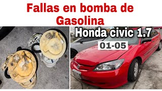 FALLA COMÚN EN BOMBA DE GASOLINA HONDA CIVIC 17L 20012005 [upl. by Kovar965]