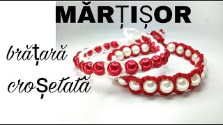 Bratara crosetata  MARTISOR  tutorial pas cu pas [upl. by Laband]