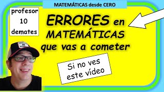 7 ERRORES más comunes en MATEMÁTICAS que NUNCA COMETERÁS Fallos matemáticos [upl. by Funk790]