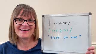 How to Pronounce Tyranny [upl. by Asila]