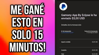 SI PAGA 💸 APP PARA GANAR DINERO FACIL Y RÁPIDO A PAYPAL 2024 🔥 GAMONY 💰 COMPROBANTE DE PAGO [upl. by Rivera]