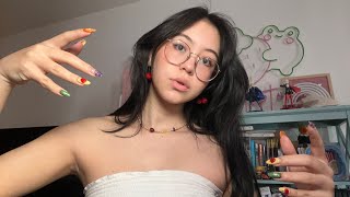 ASMR Personal Attention Face Touching Massaging Hair Brushing amp Body Triggers lofi [upl. by Claribel]