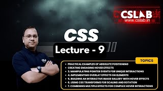 Lecture 9 CSS Web Development Tutorial in Hindi  CSLAB  SIKAR  Full Stack Web Development [upl. by Rodmann]