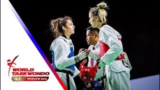 Moscow 2018 World Taekwondo GPFinal female 57Kg YAMAN IREMTUR vs VULETIC BRUNACRO [upl. by Lladnek]