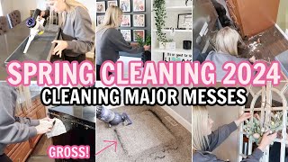 SPRING CLEAN WITH ME 2024  MESSY HOUSE CLEANING MOTIVATION  EXTREME DEEP CLEAN WITH ME [upl. by Ramin]