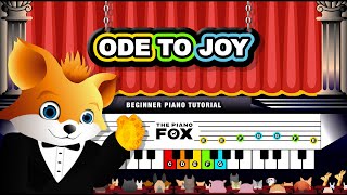 Ode to Joy  Easy Piano Tutorial amp Fun Cartoon for Toddlers Kids amp Beginners Learning Music [upl. by Viking]