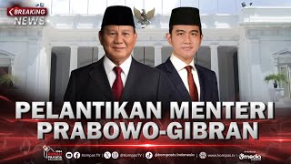 LIVE  Presiden Prabowo Lantik Menteri Kabinet Merah Putih [upl. by Atiuqrahs9]